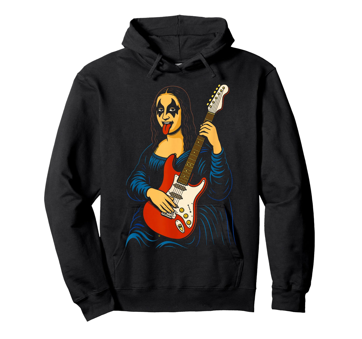Mona Lisa Rock and Roll Music Teacher Novelty Funny Guitar T-Shirt