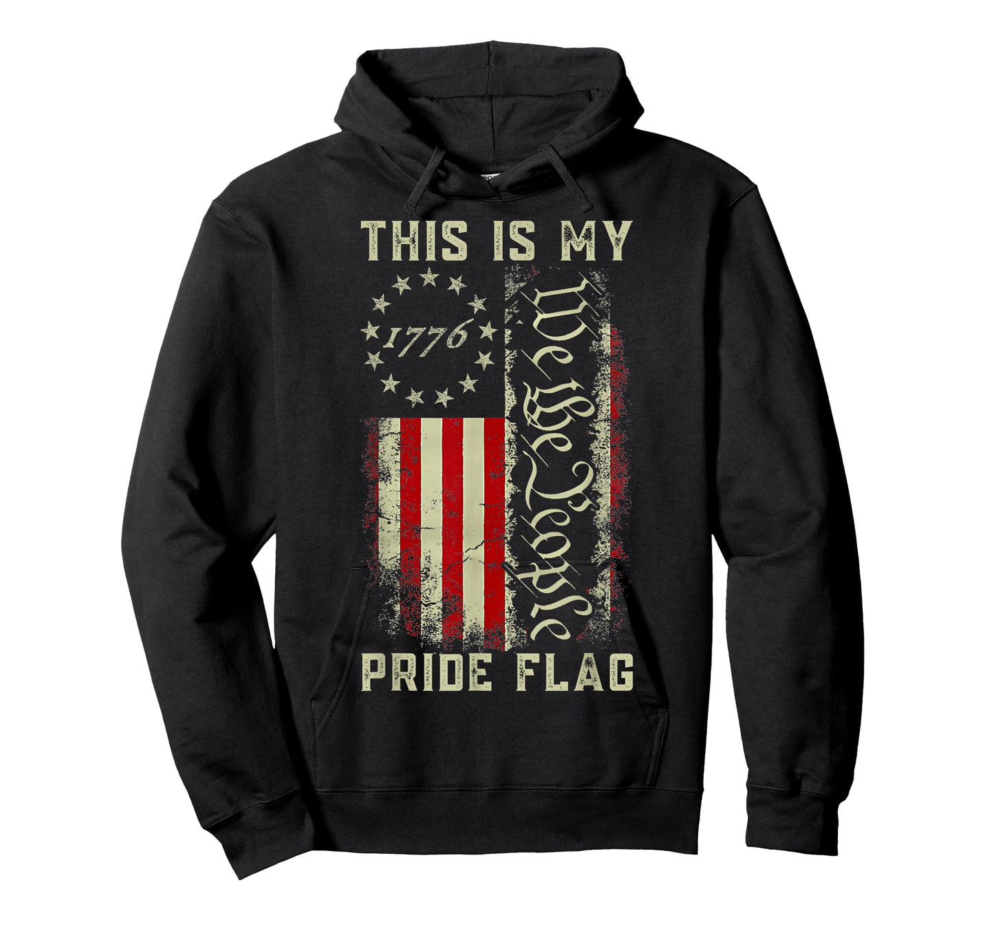 This is My Pride Flag 1776 We The People American Flag USA T-Shirt