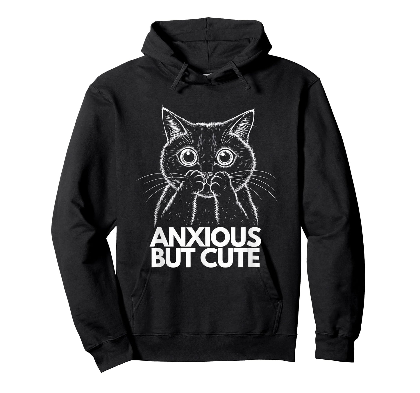 Anxious But Cute Funny Anxiety Meme Cat Lover Introvert T-Shirt