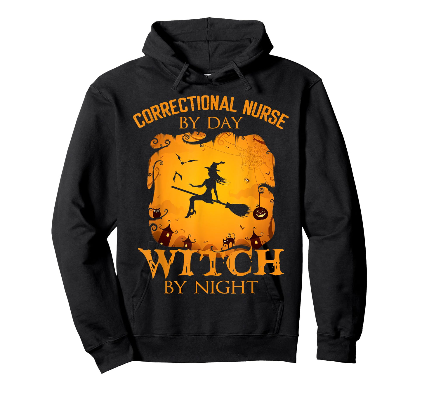 Correctional Nurse by Day Witch by Night Halloween Fun T-Shirt