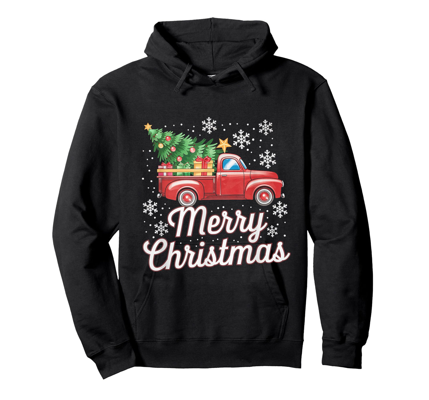 Vintage Red Truck Merry Christmas T-Shirt