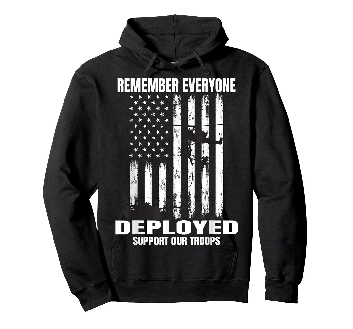 Red Fridays Military Support Remember Everyone Deployed Flag T-Shirt