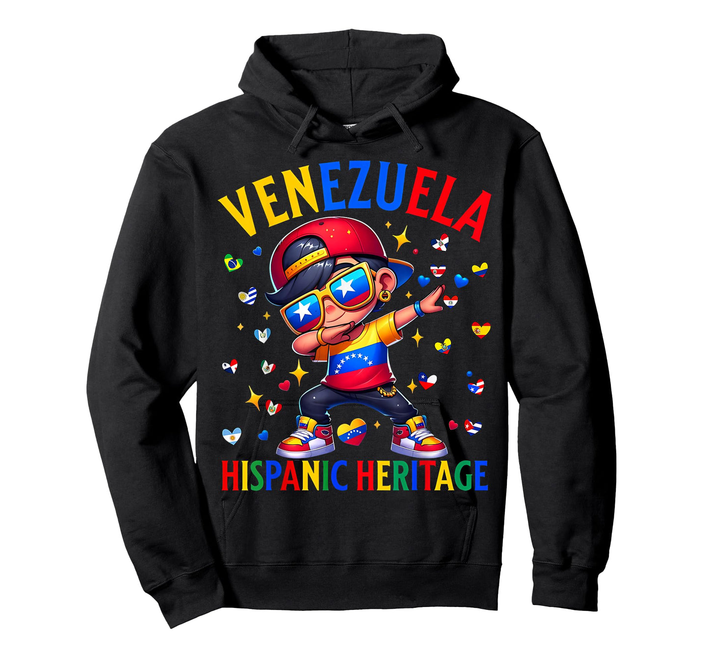 Hispanic Heritage Month Venezuela Flag Venezuelan Boy Kids T-Shirt