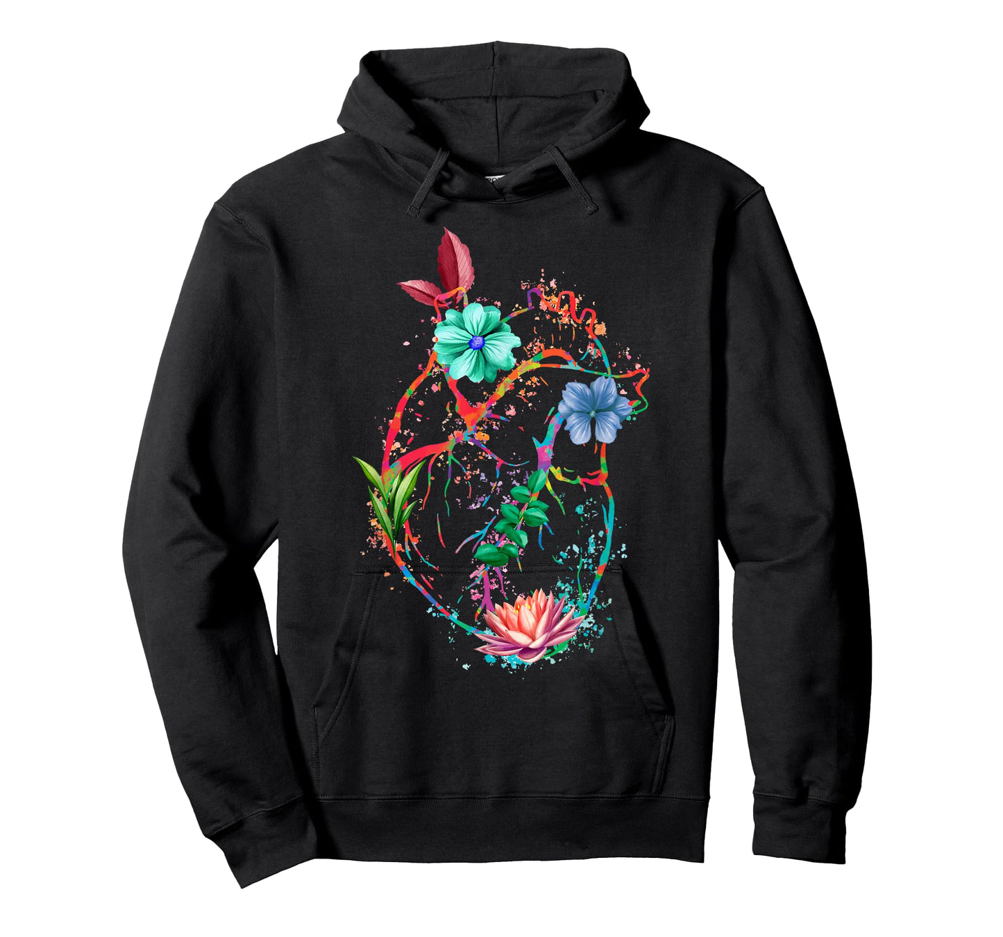 Anatomical Heart And Flowers Funny Men Women Cardiologist T-Shirt