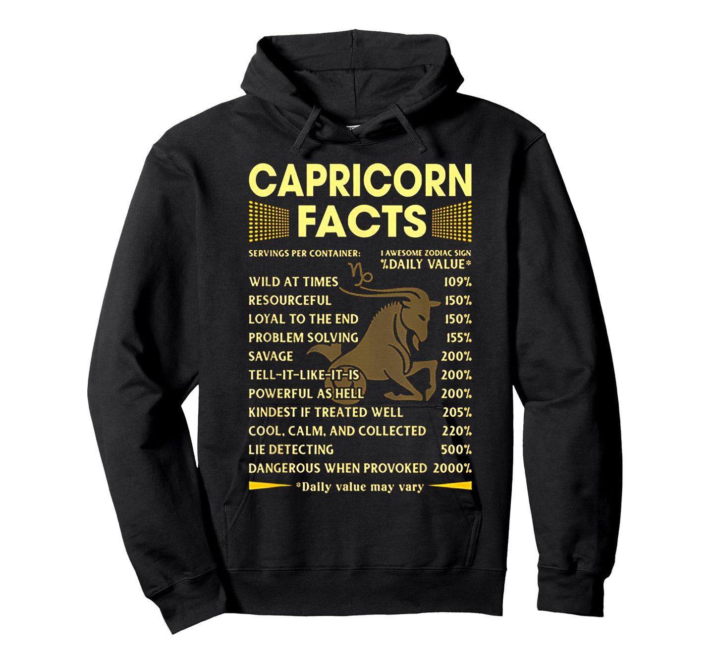 Capricorn Facts Zodiac Funny Capricorn Birthday Gift T-Shirt