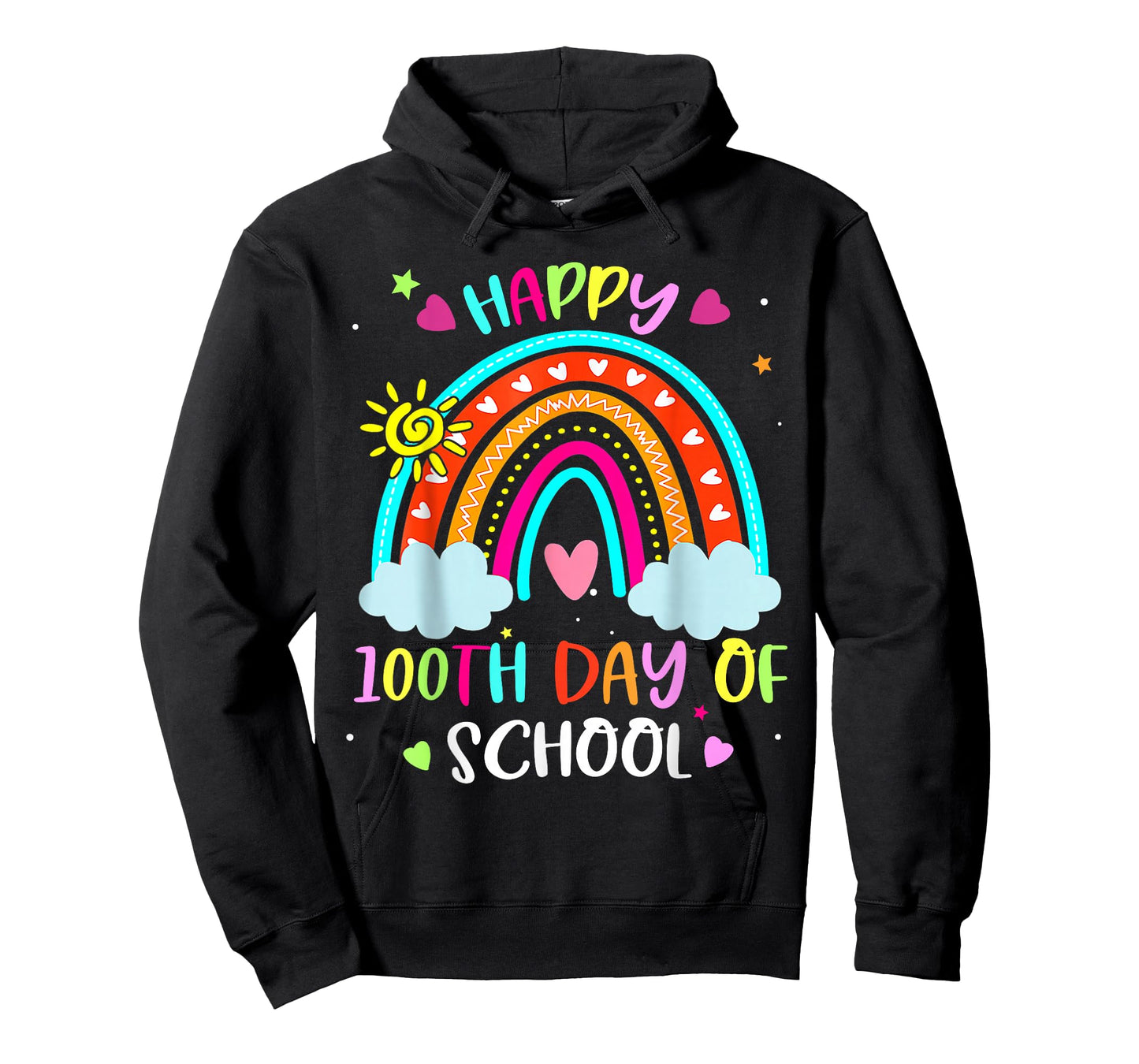 100th Day of School Rainbow Happy 100 Days Smarter Teacher T-Shirt