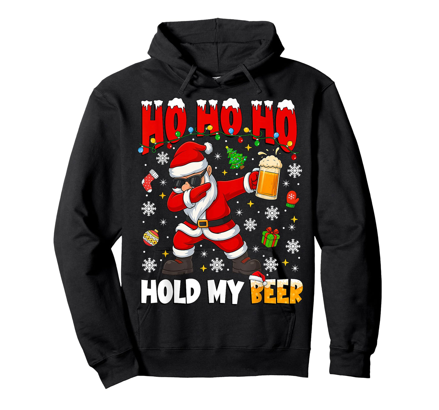 Ho Ho Hold My Drink Cool Dabbing Santa Christmas Xmas Men T-Shirt