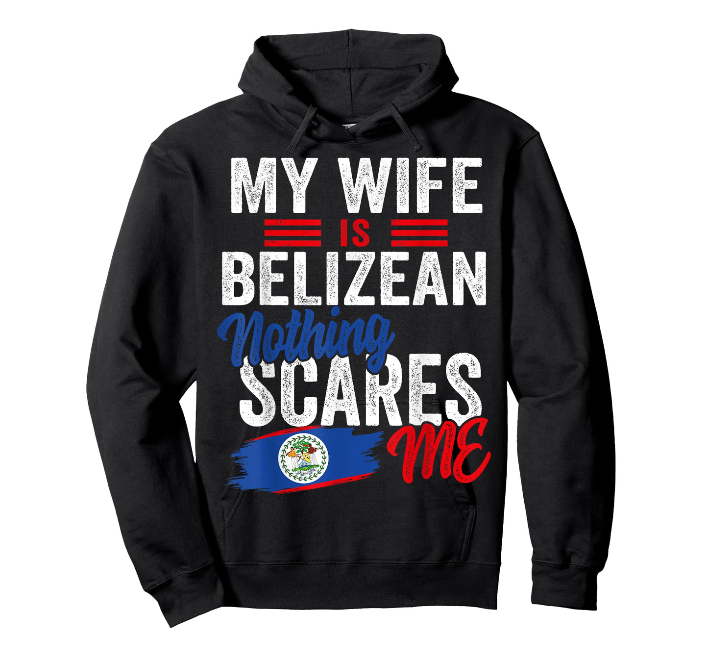 My Wife Is Belizean Belize Heritage Roots Flag Souvenir Men T-Shirt