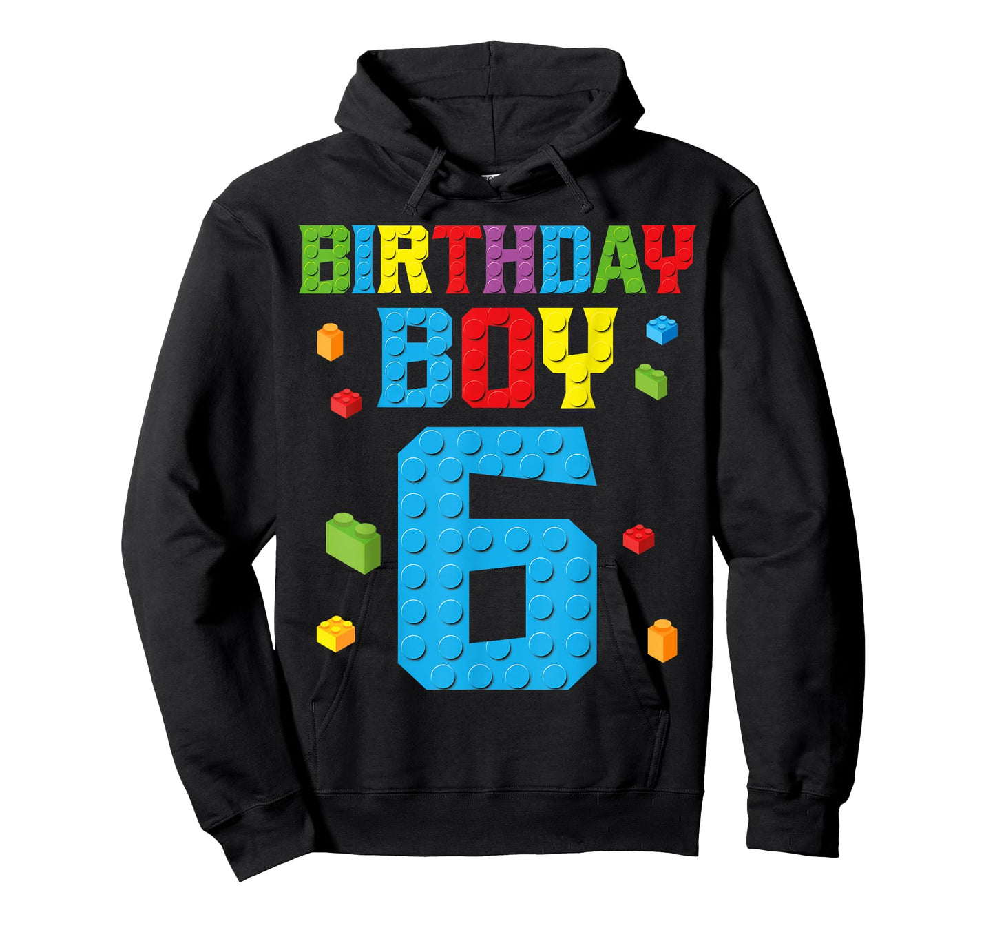 Master Builder 6th Birthday Boy 6 Six Year Building Bricks T-Shirt