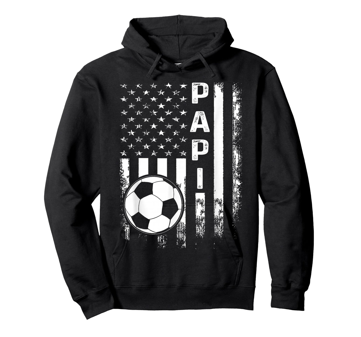 Soccer Papi American Flag Vintage Christmas Xmas T-Shirt