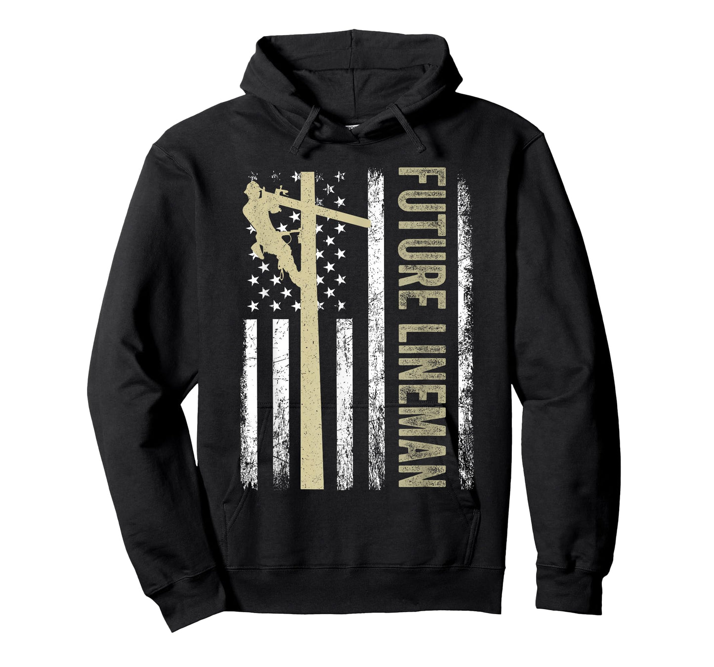 Future Lineman American Flag Electric Cable 4th of July T-Shirt