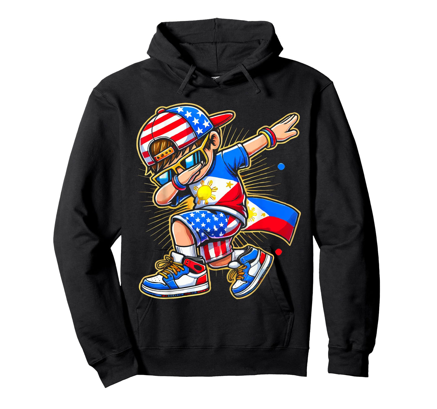 Half Filipino Half American USA Flag Philippines America T-Shirt