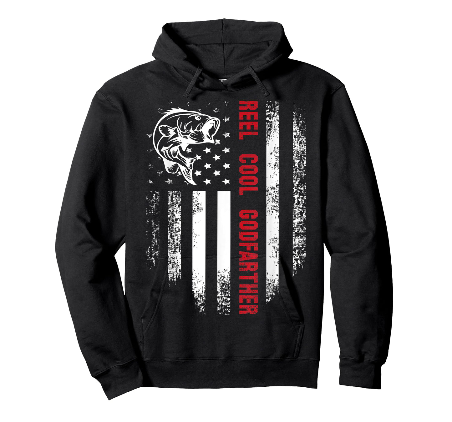 Reel Cool Godfather American Flag Fishing Father's Day Gift T-Shirt