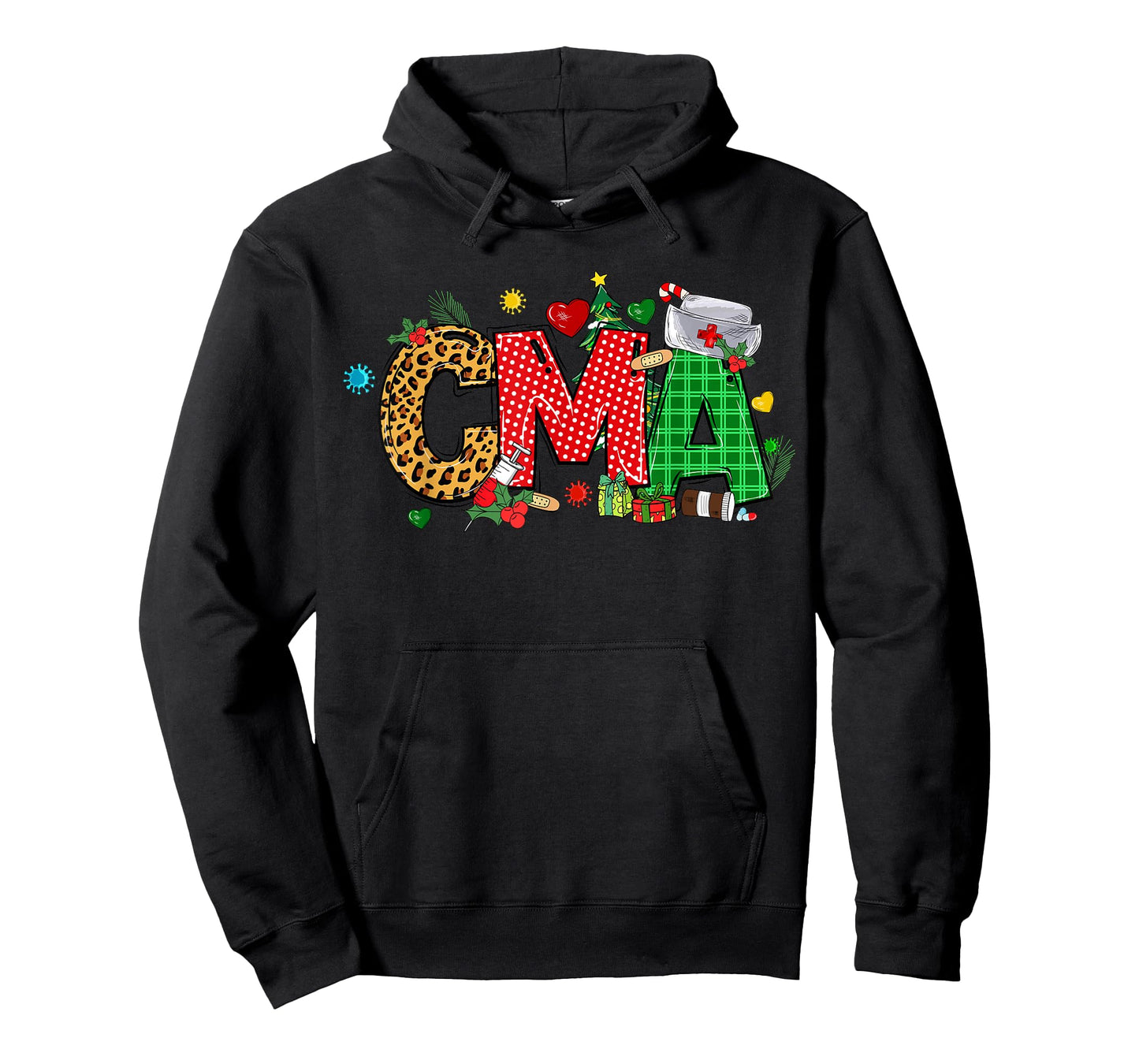 Barefoot Gang Nurse Life Merry Christmas CMA Certified Medical Assistant T-Shirt
