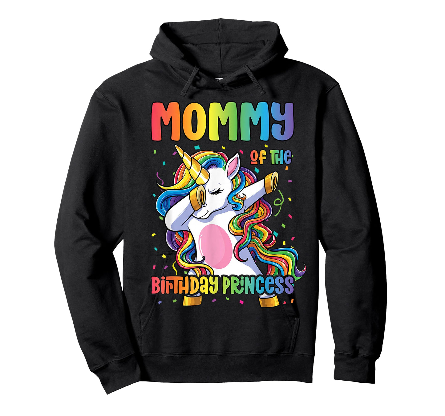 Mommy of The Birthday Princess Girl Dabbing Unicorn Mom T-Shirt