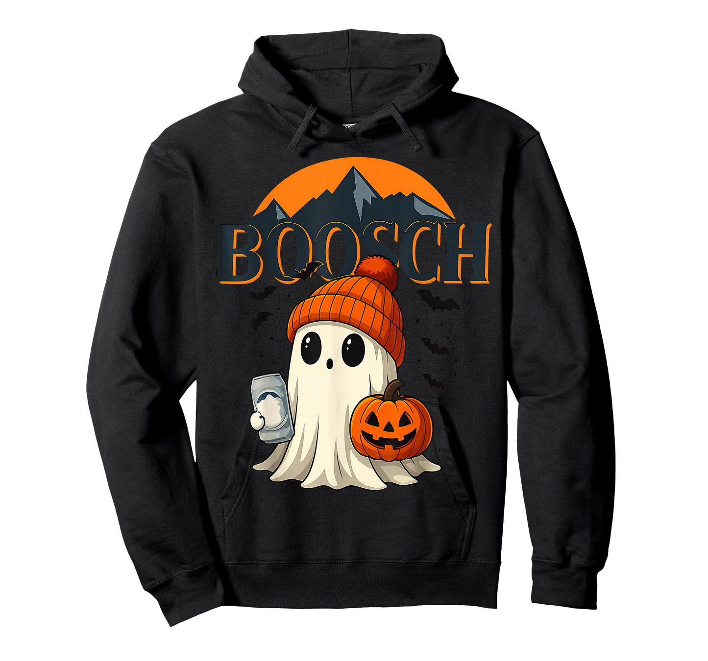Boosch Halloween Cute Ghost Drinking Beer Halloween Party T-Shirt
