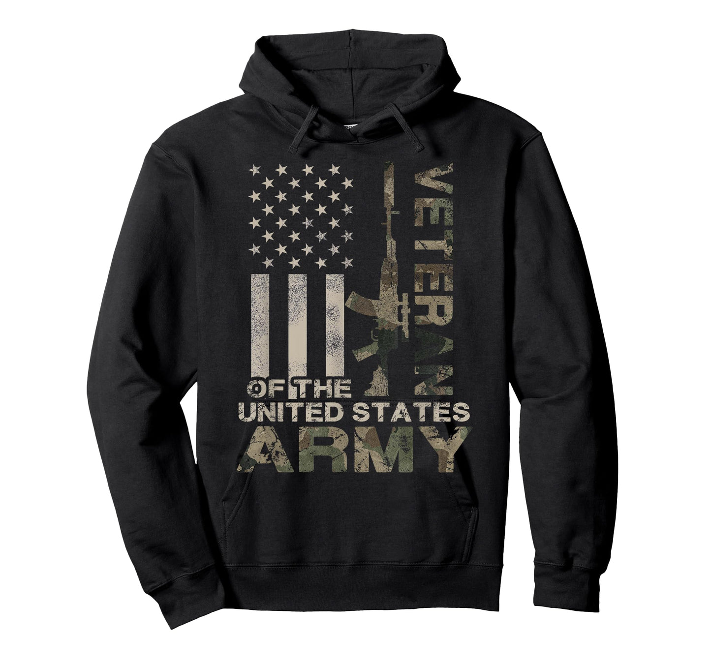 US Army T-Shirt | Military Green Camo Flag Retro Design Gift T-Shirt