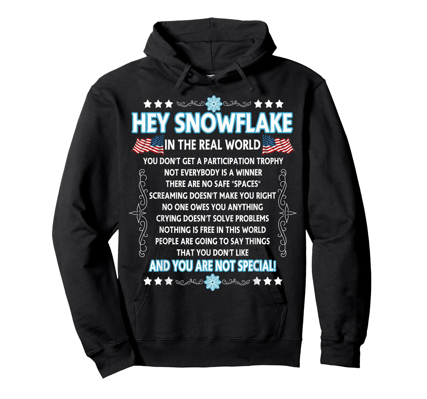 Hey Snowflake the real world t-shirt funny veteran gift T-Shirt