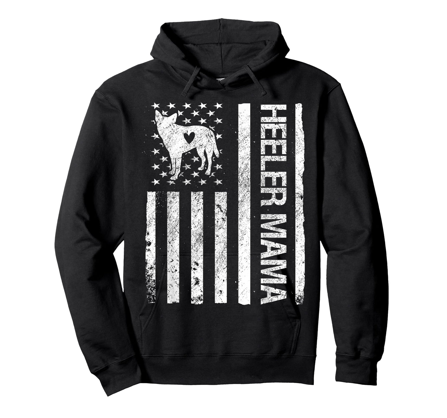 Heeler Mama American USA Flag Funny Cattle Dog Owner Dog Mom T-Shirt