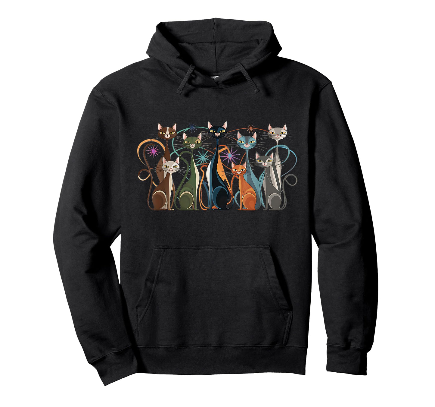 Cat Vintage Retro Mid-Century Modern Look Cats 50s 60s Style T-Shirt