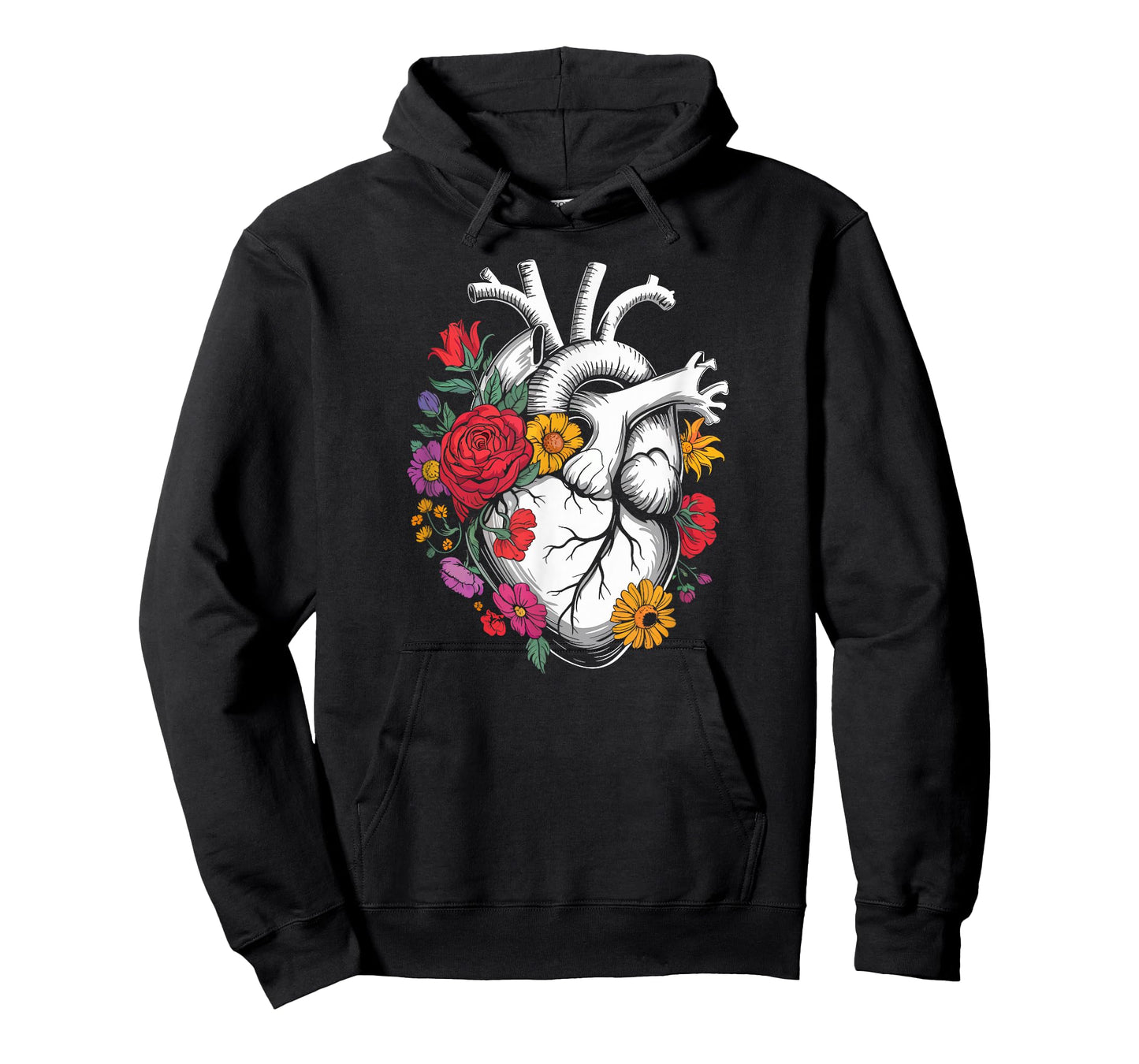 Anatomical Heart Floral Art Cardiology Medical Gifts Women T-Shirt