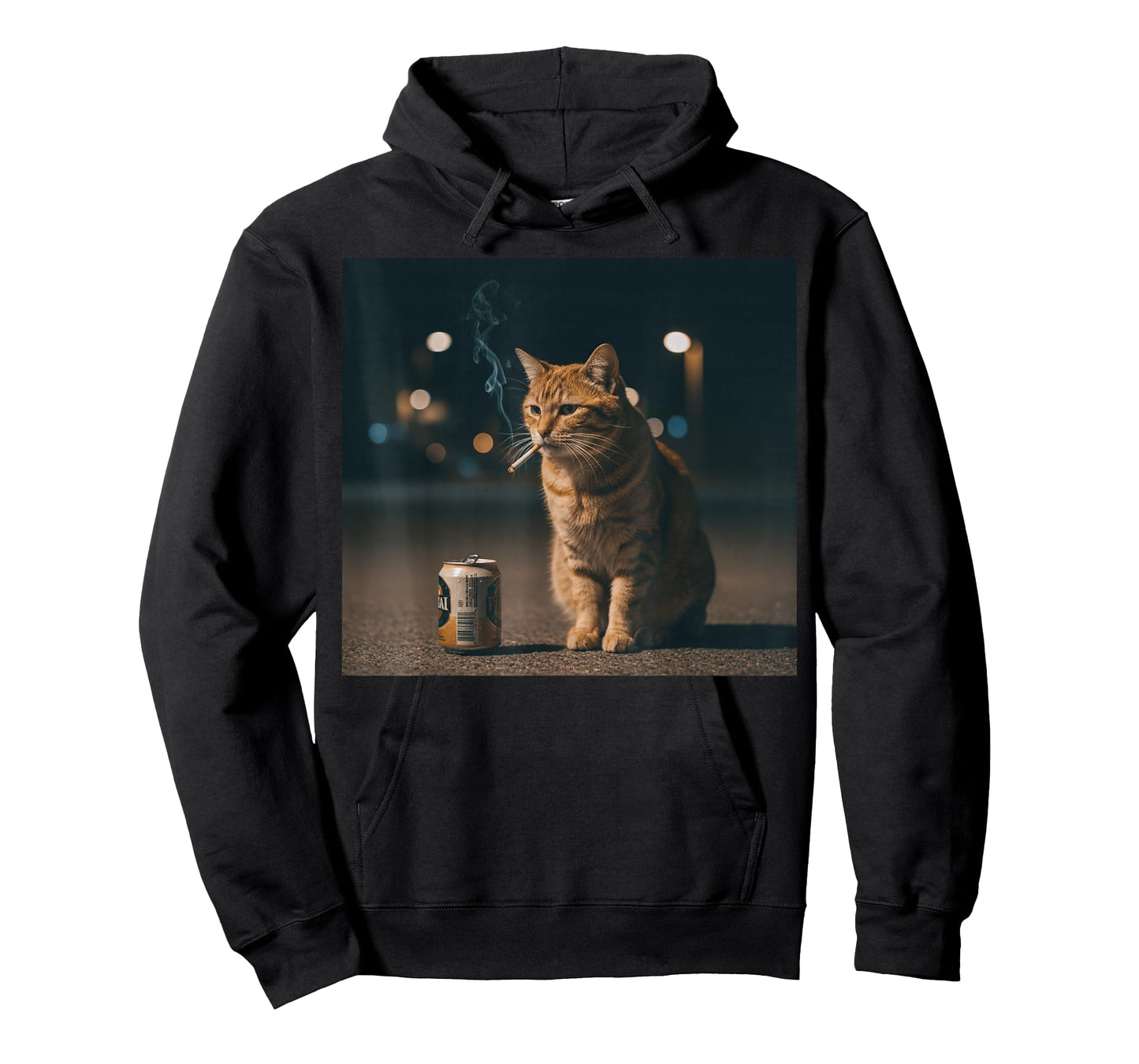Funny Smoking Orange Cat Meme T-Shirt