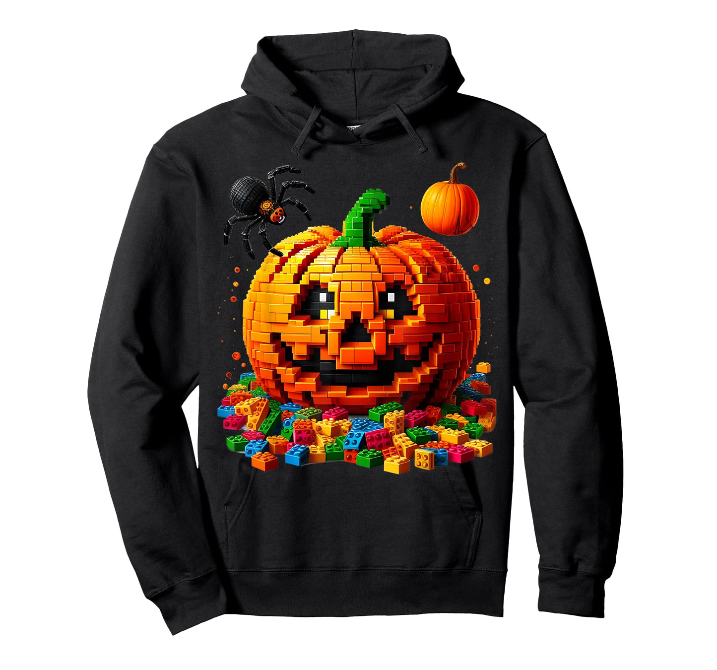 Master Builder Pumpkin Bricks Blocks Halloween Kids Boys Fun T-Shirt