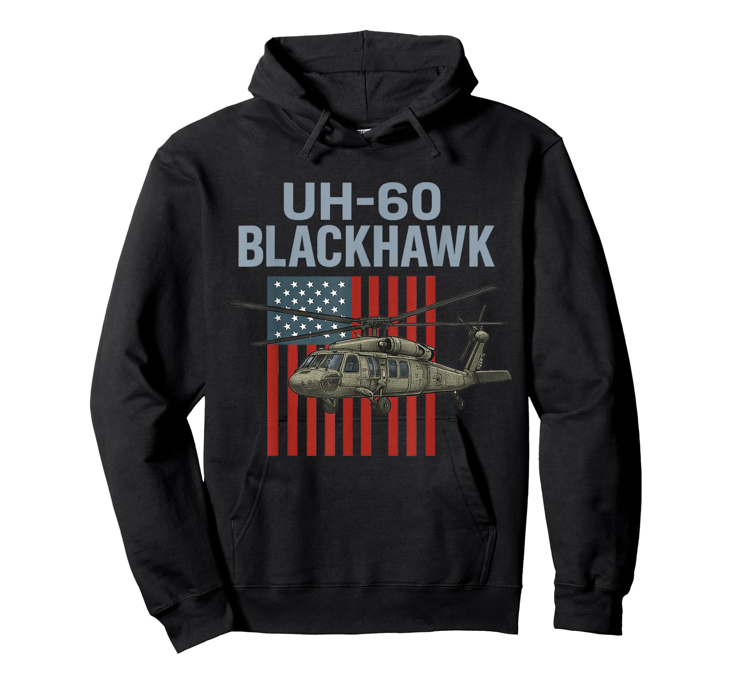 UH-60 BlackHawk Military Helicopter Aviation American Flag T-Shirt