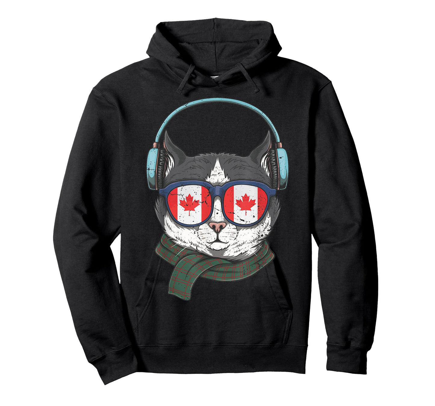 Canada Flag Canadian Cat Sunglasses Funny Men Women Kids T-Shirt