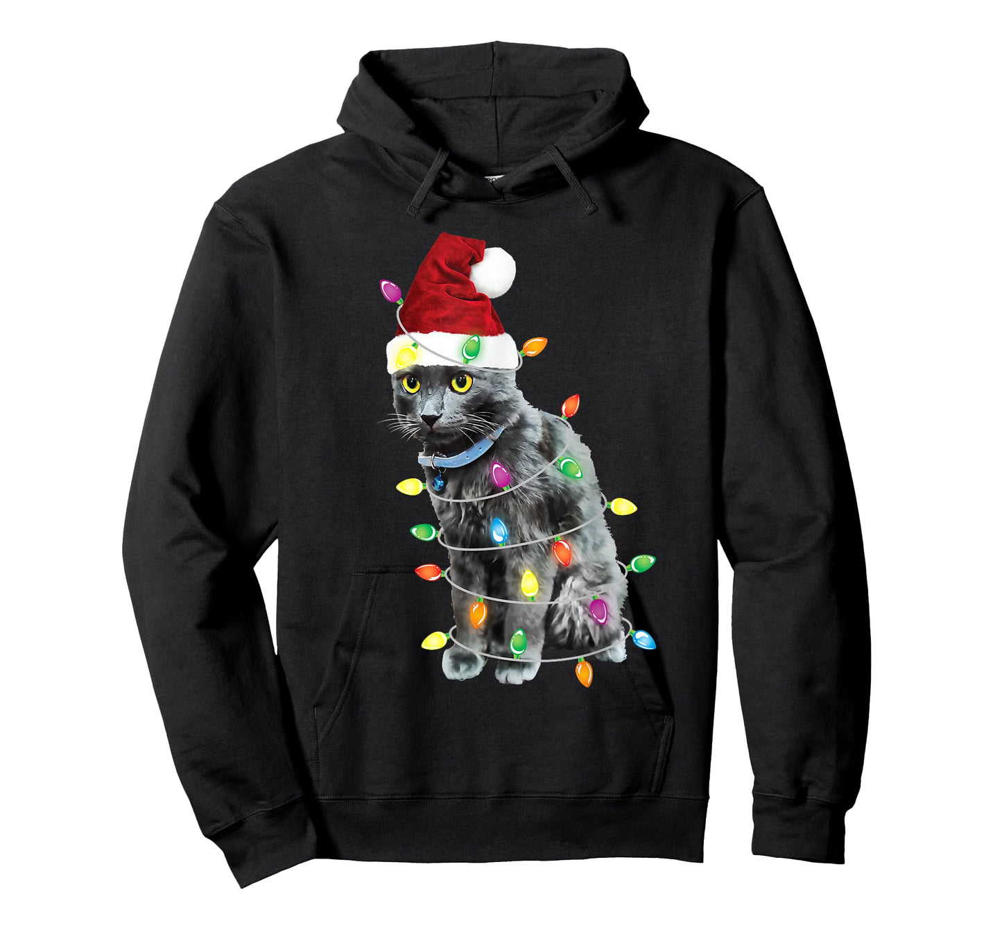 Black Cat Christmas Shirt Funny Christmas Tree T-Shirt