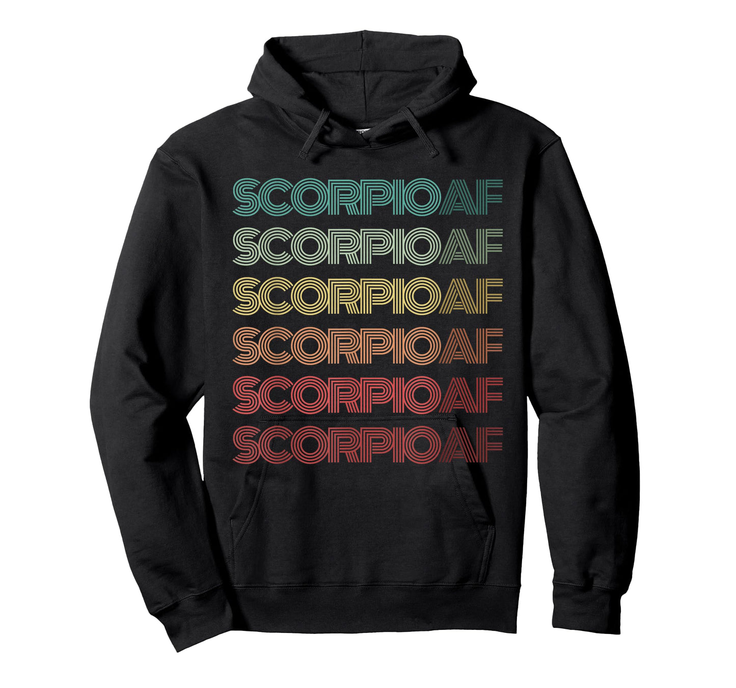 Retro SCORPIO AF Scorpion Zodiac Birthday Sign Astrology T-Shirt