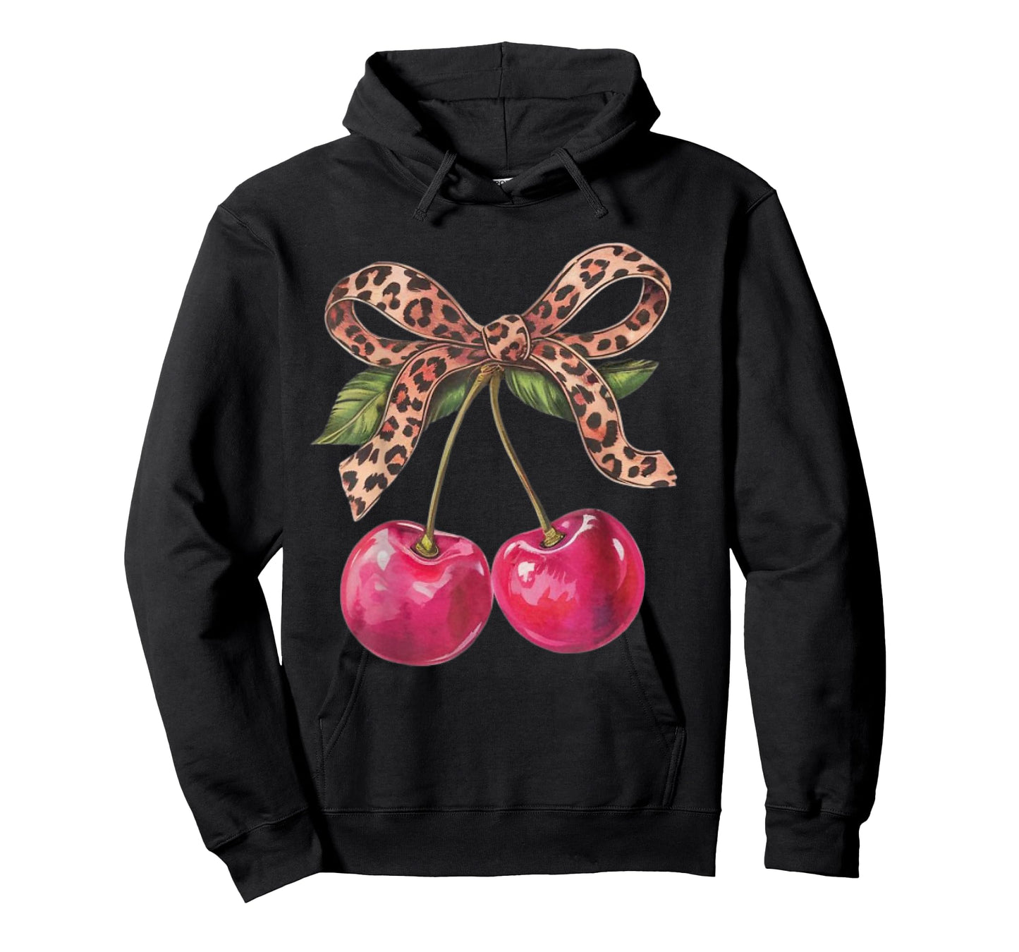 coquette leopard bow Cherries Leopard Bow Women Girls T-Shirt