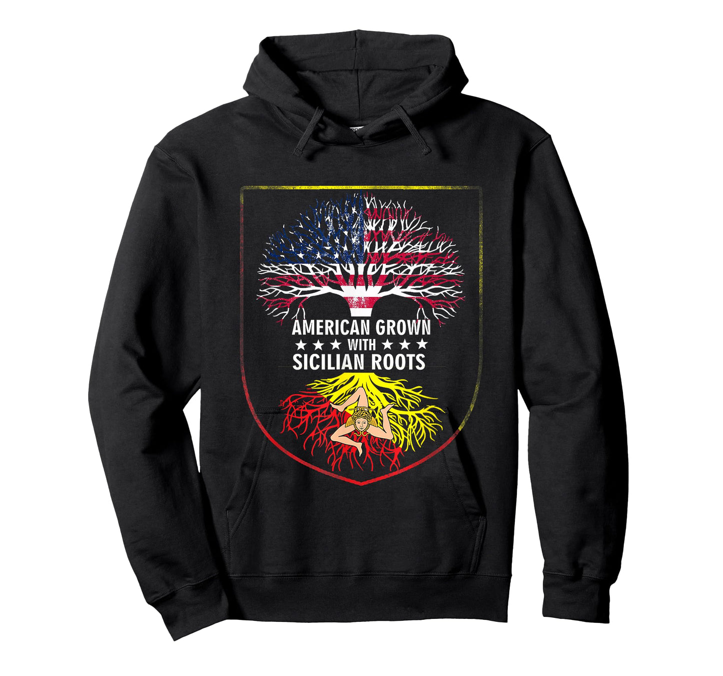 American Grown with Sicilian Roots - Sicily T-Shirt