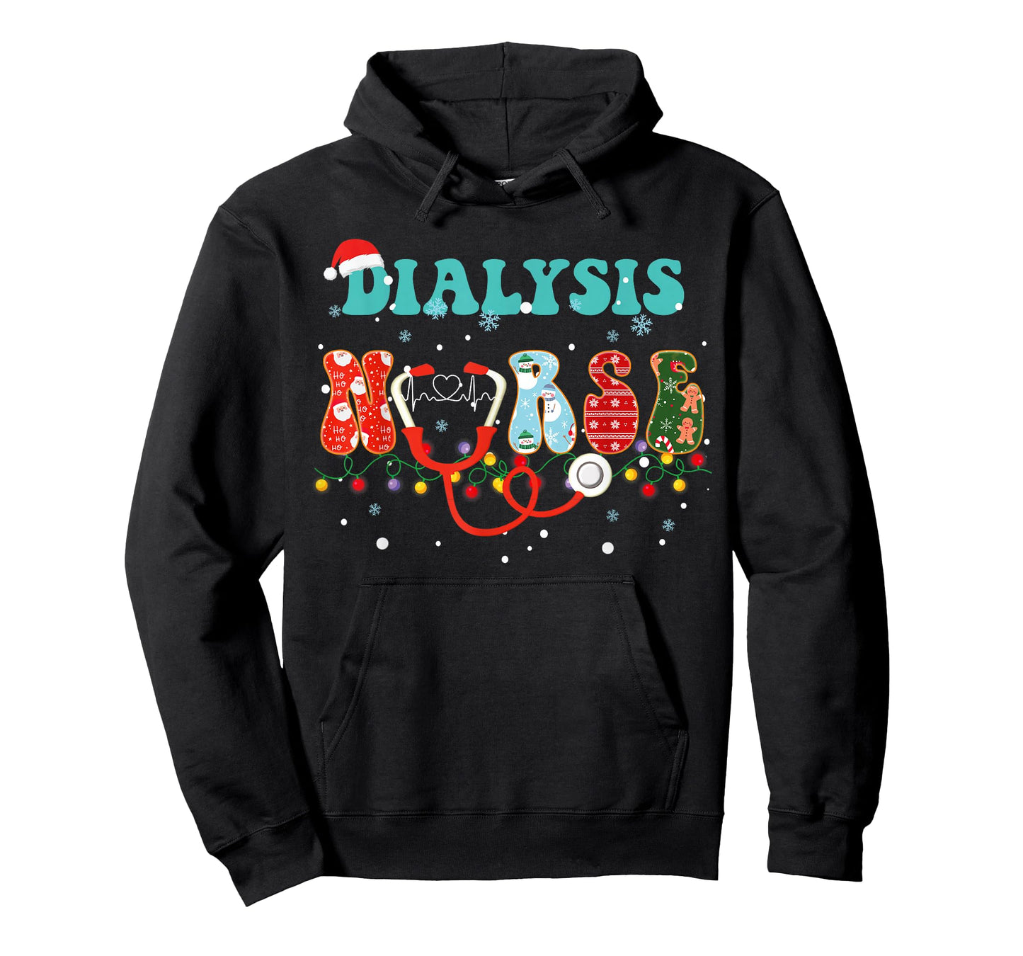 Christmas Dialysis Nurse RN Nephrology X-Mas Pajama groovy T-Shirt