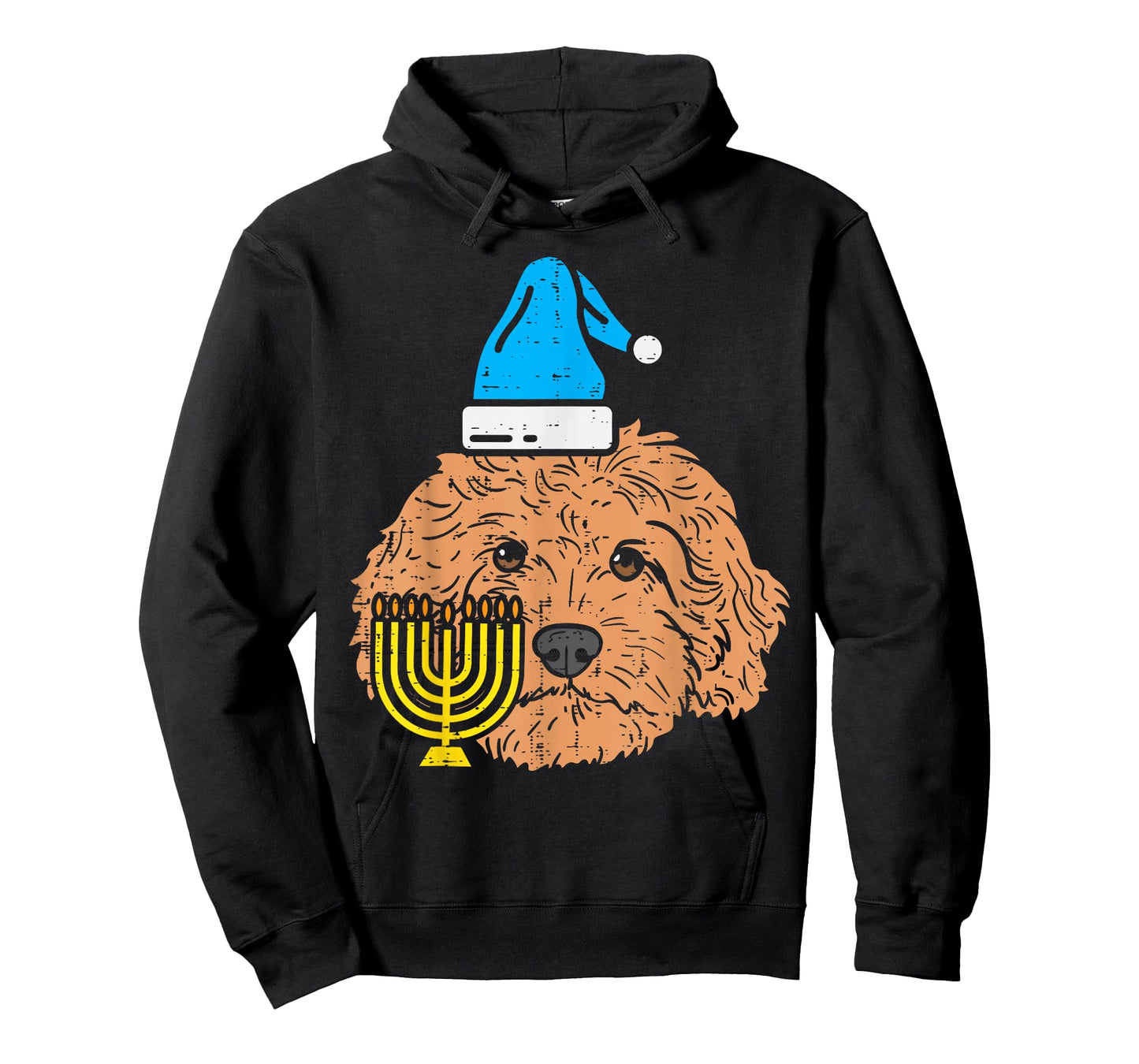 Goldendoodle Menorah Jewish Animal Pet Dog Hanukkah Gift T-Shirt