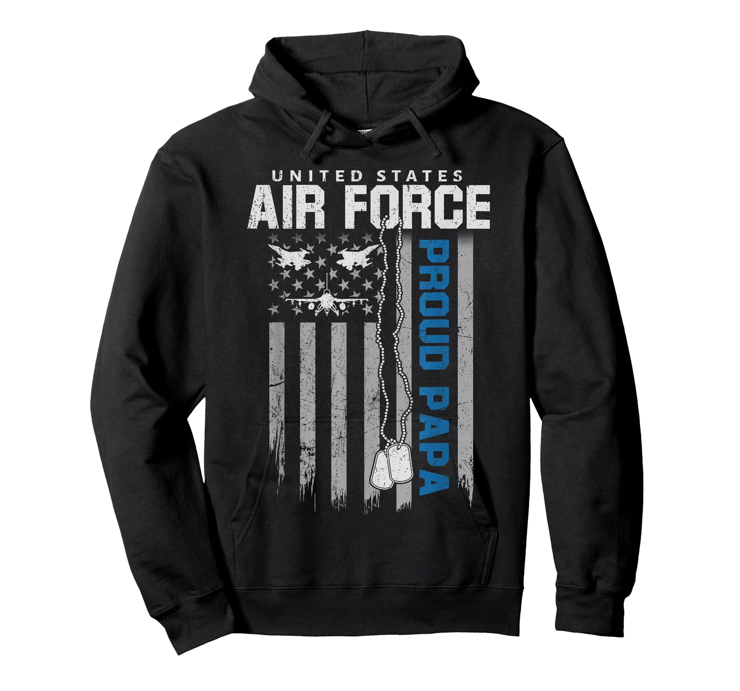 US Air Force Proud Papa Flag American USAF Family Matching T-Shirt