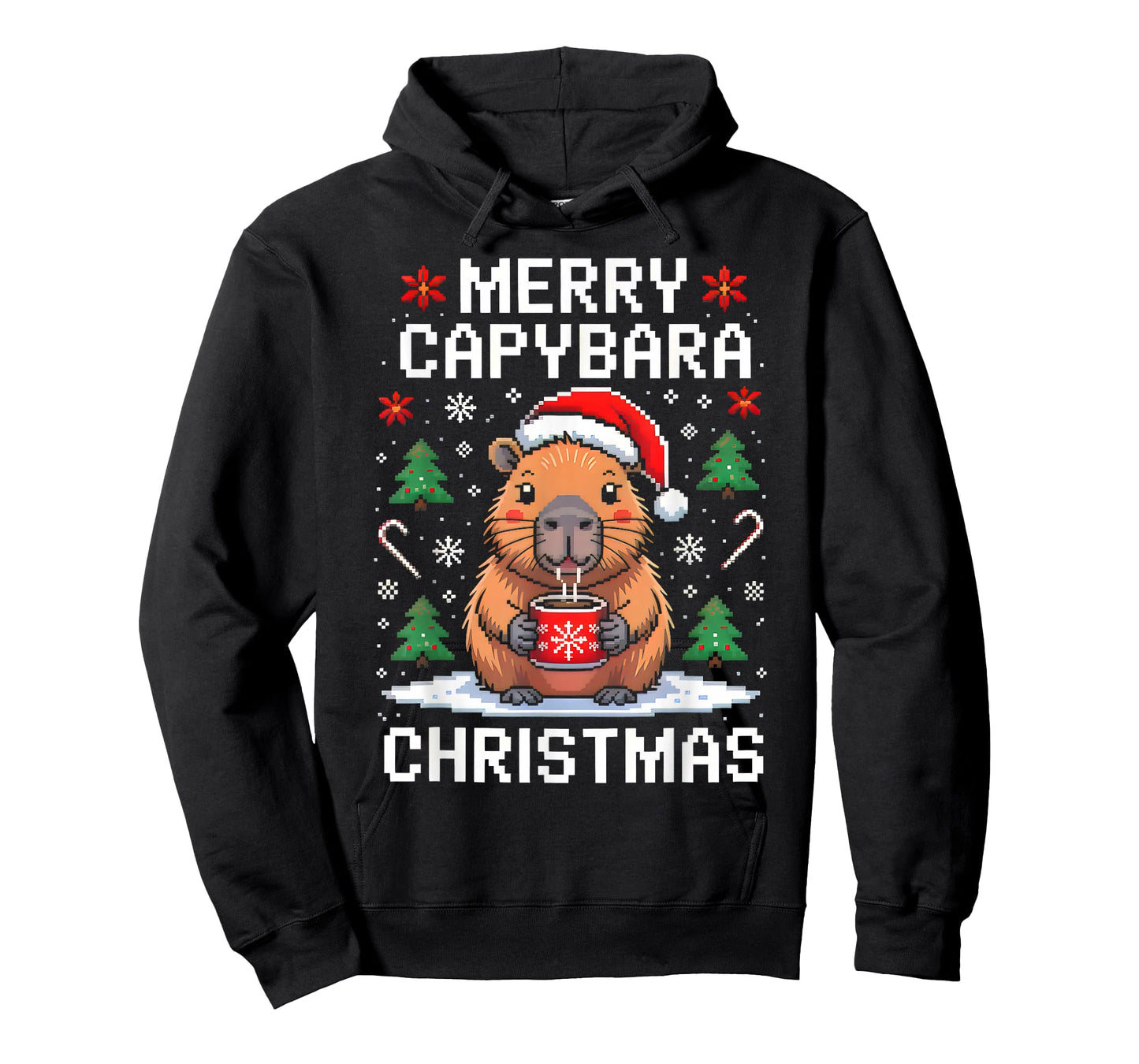 Merry Capybara Christmas Funny Capybara Lover Xmas Men Women T-Shirt