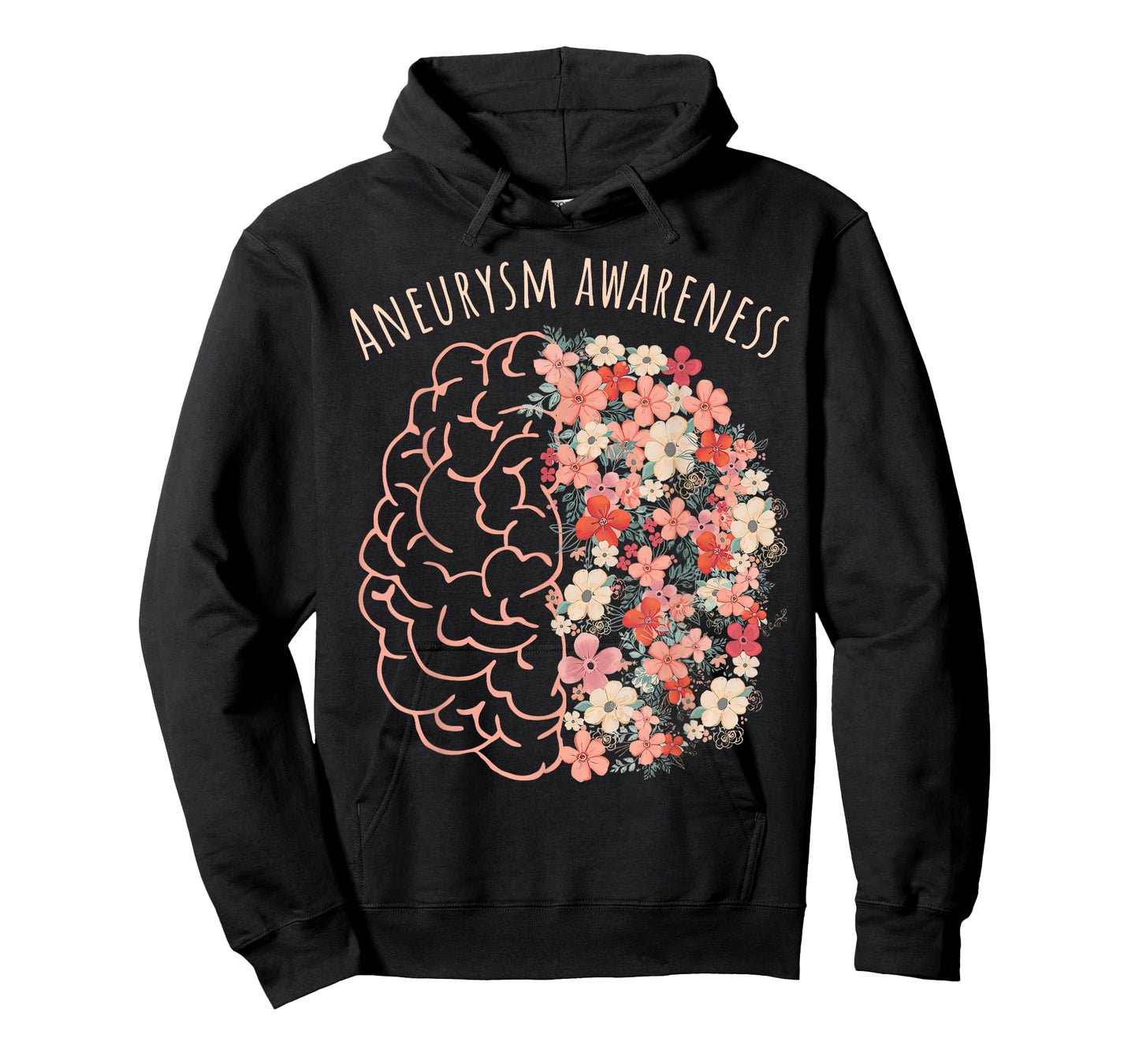 Aneurysm Awareness Brain Floral Aneurysm Warrior T-Shirt