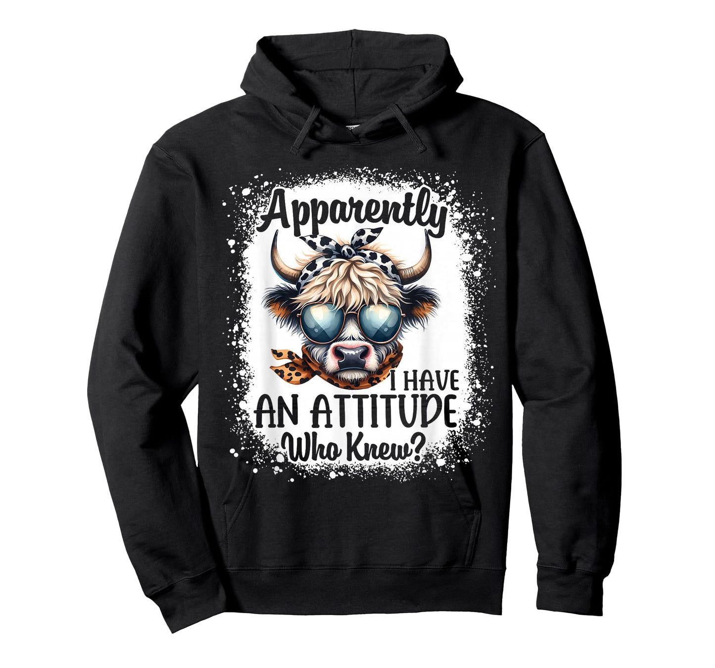Apparently I Have An Attitude Who Knew Bleached Highland Cow T-Shirt