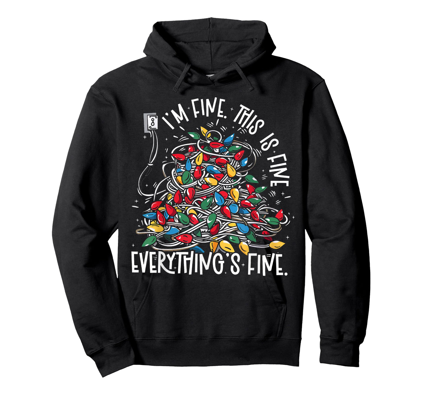 It's Fine I'm Fine Everything is Fine Funny Christmas Lights T-Shirt