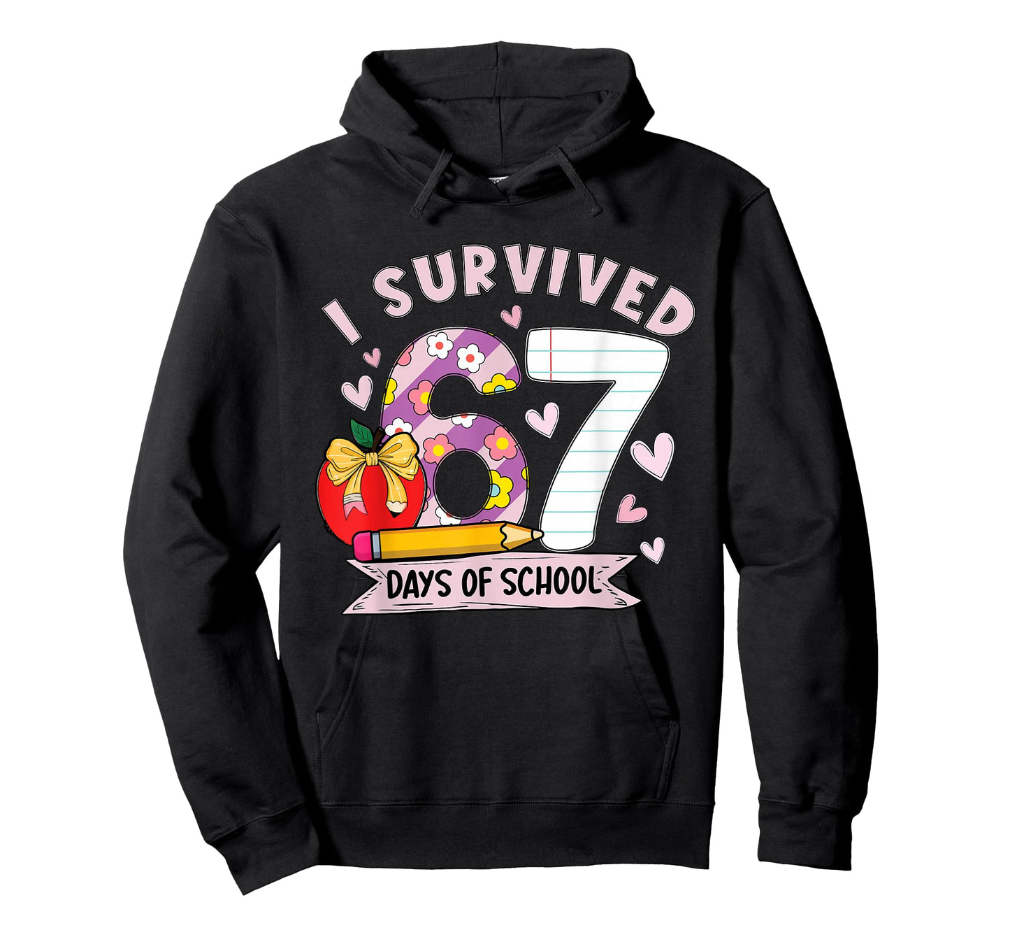 I Survived 67 Days of School Funny Leopard Student Style T-Shirt