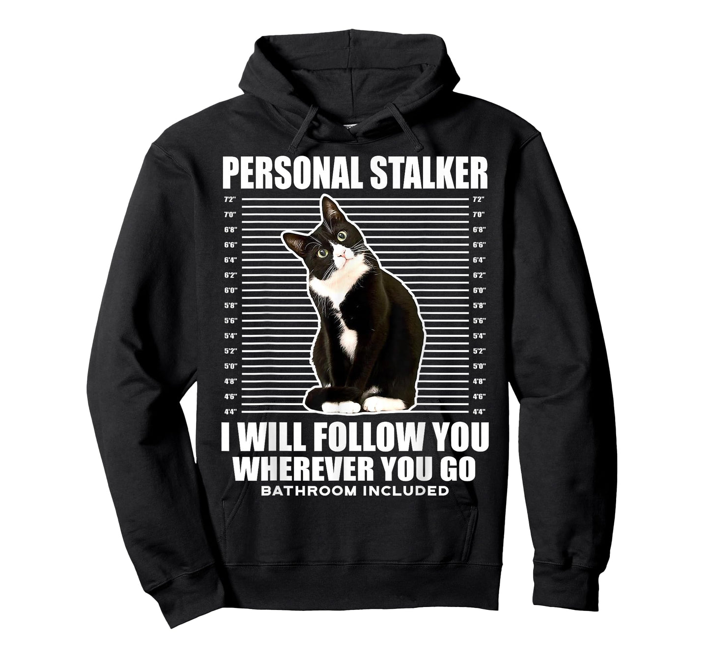 Tuxedo Cat Personal Stalker Funny Cat Kitten Lovers Gift T-Shirt