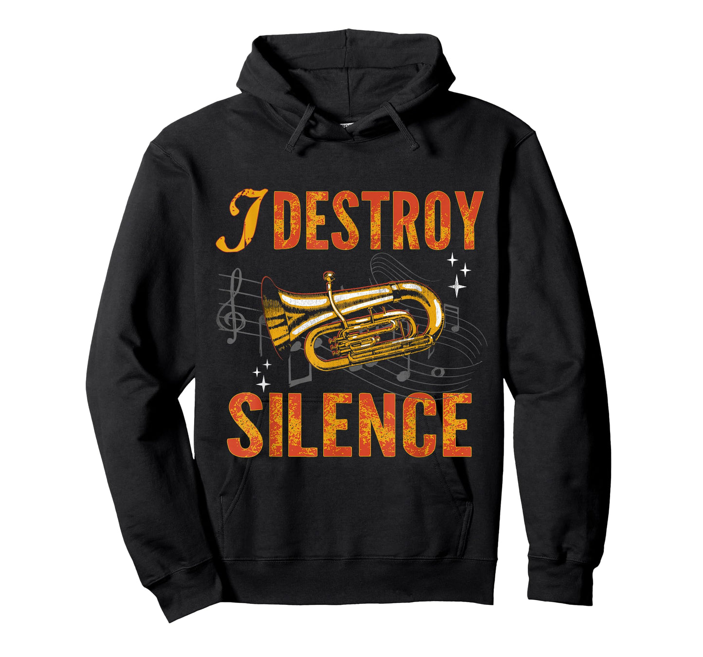 I Destroy Silence Shirt Baritone Saxophone Baritone Horn T-Shirt