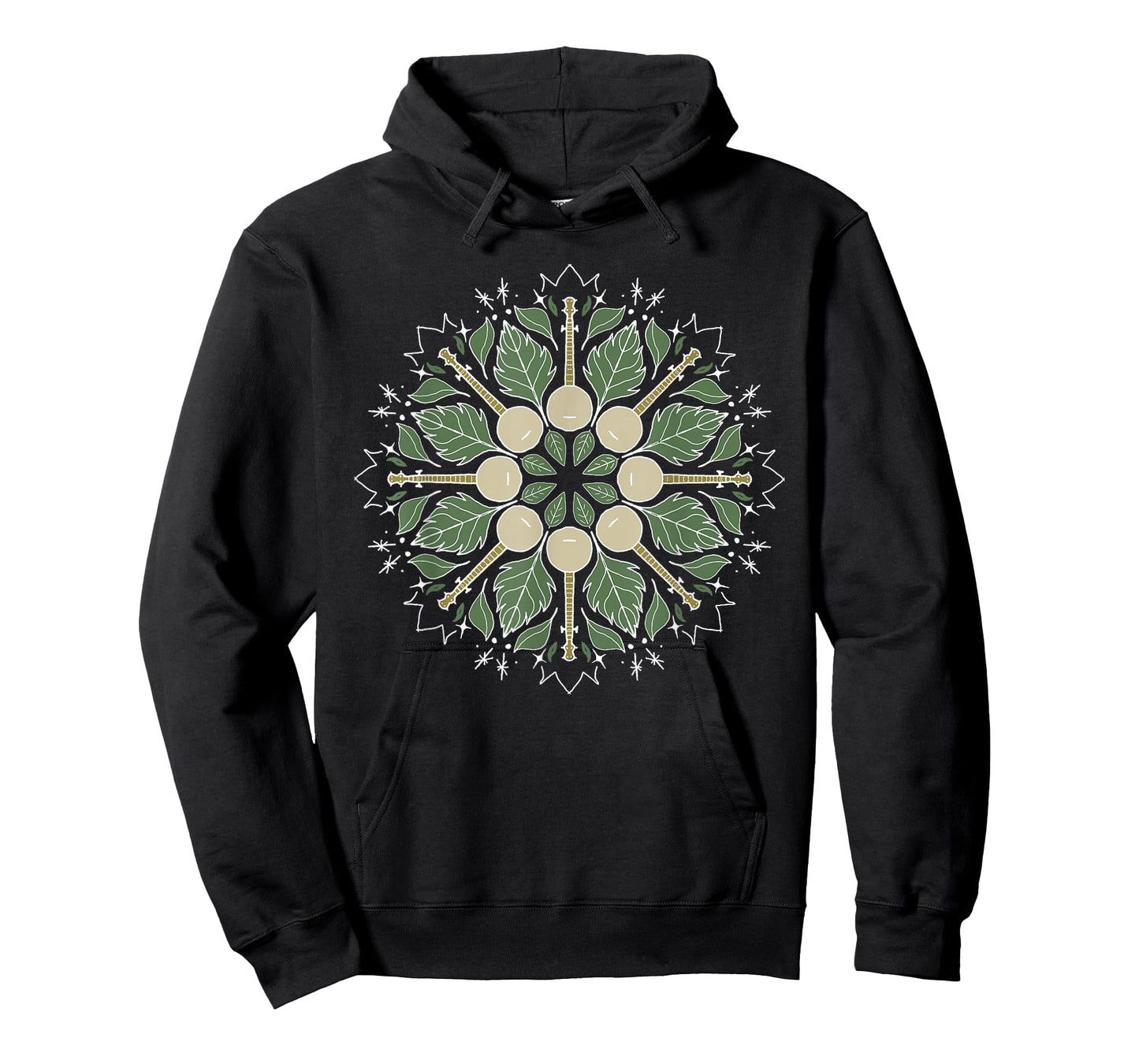 Banjo Mandala Bluegrass, Mindfulness & Nature Graphic T-Shirt Small