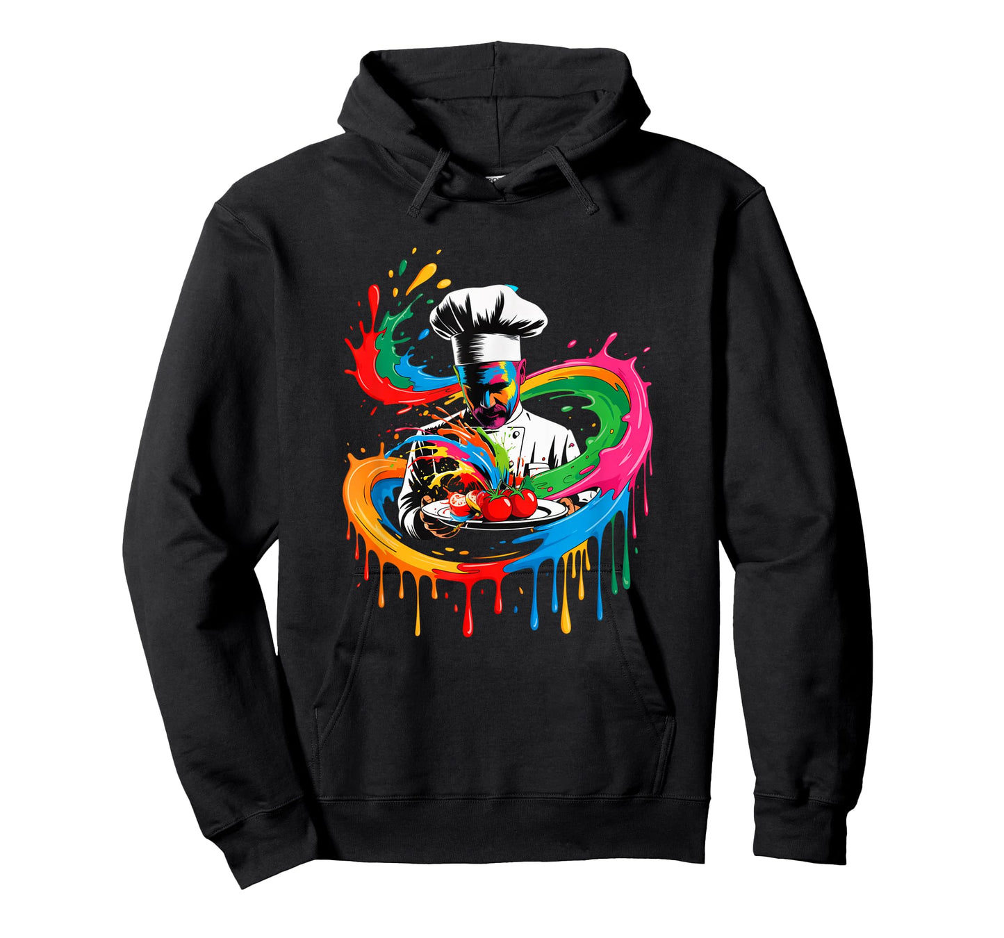 Colorful Chef Design With Splash Art Kitchen Cooking Lovers T-Shirt