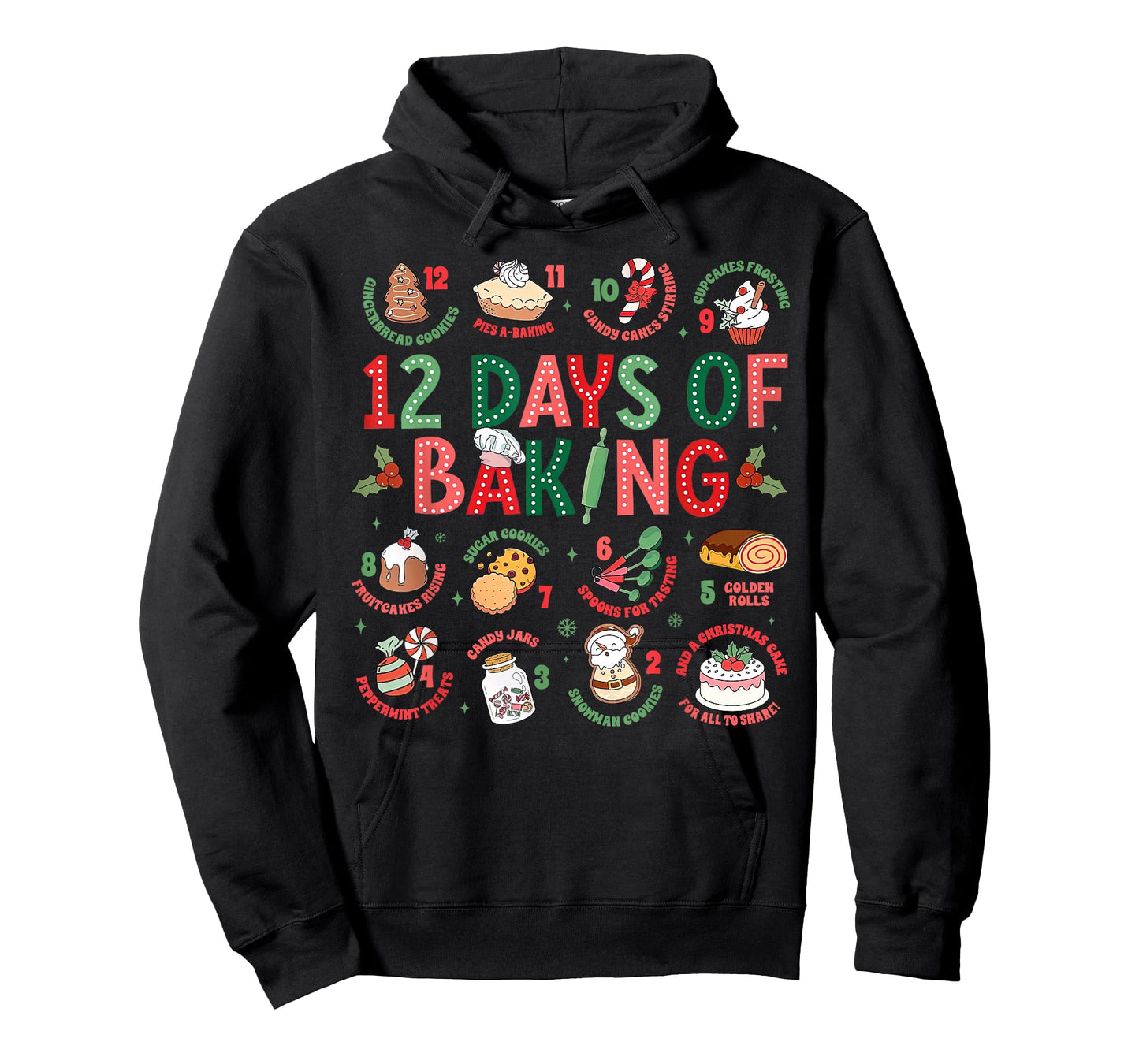 12 Days of Baking Baker Christmas Cook Chef Baking Lover T-Shirt