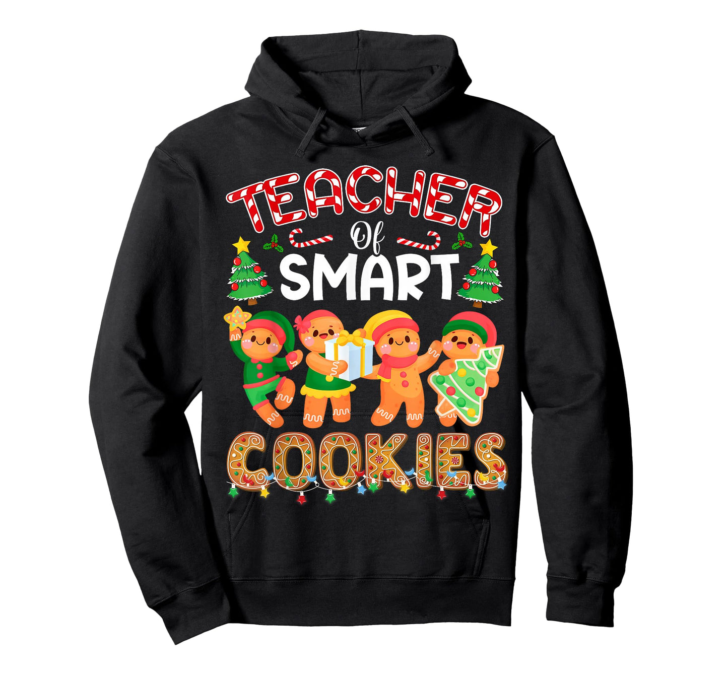 Teacher of Smart Cookies Christmas Cute Gingerbread Teacher T-Shirt