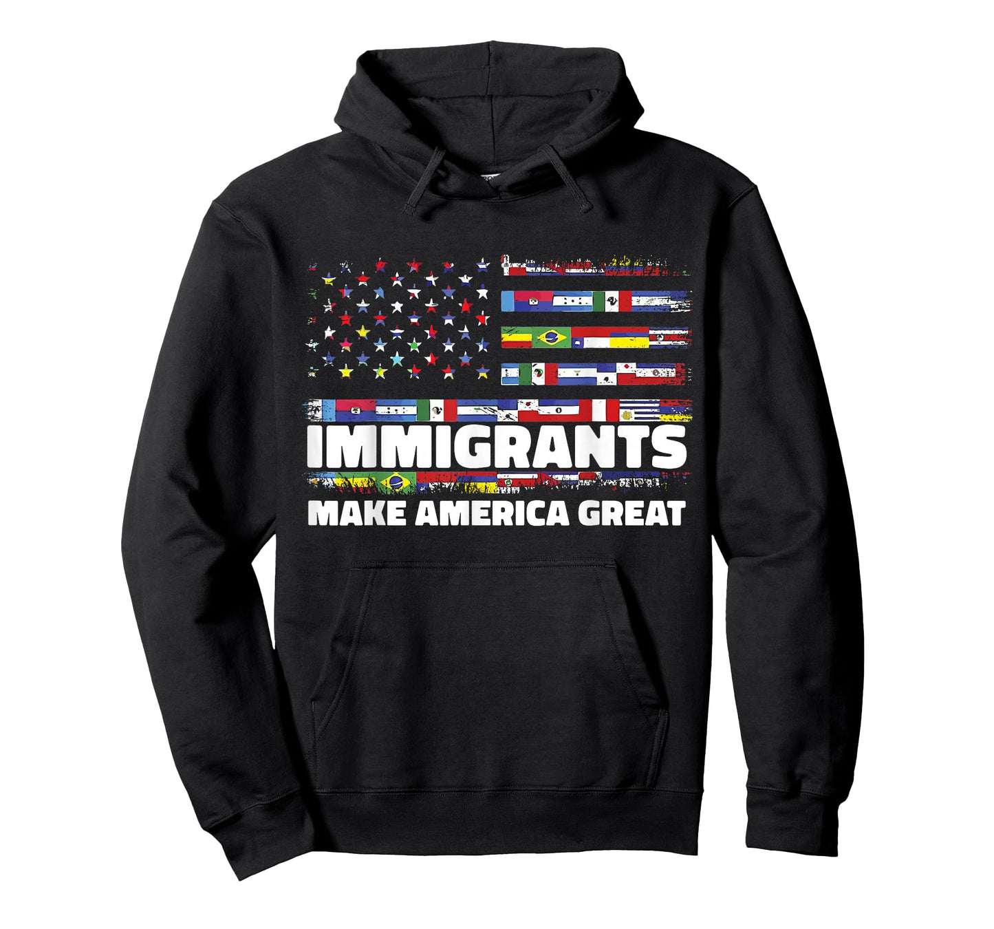 Immigrants Make America Great Immigrants Mexico USA Flag T-Shirt