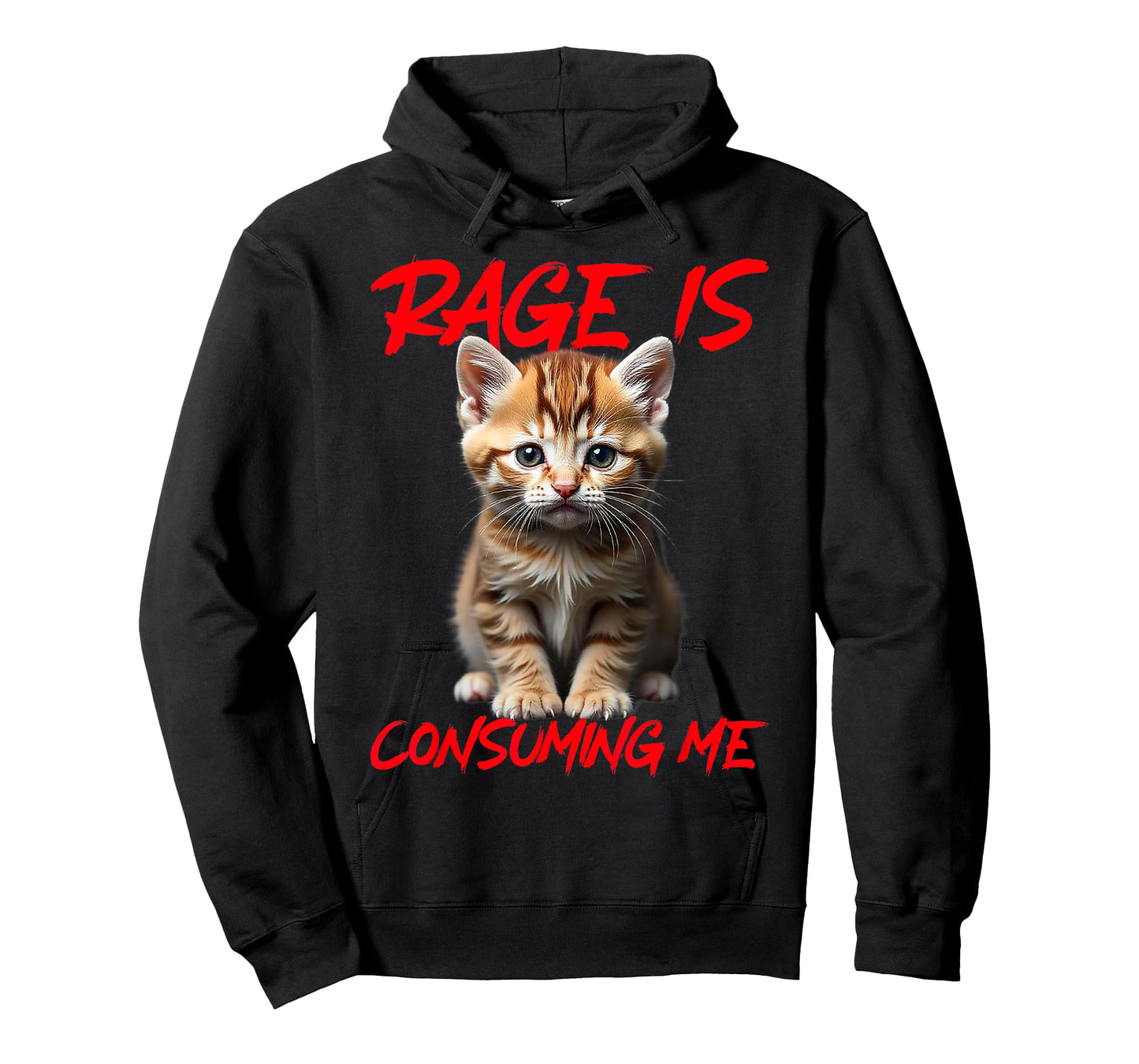 Rage Is Consuming Me Cute Angry Kitten Funny Cat T-Shirt for Men Women
