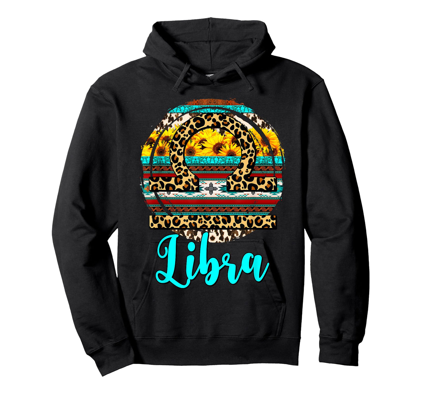 Libra Western Cowgirl Cowboy Leopard Zodiac Sign T-Shirt